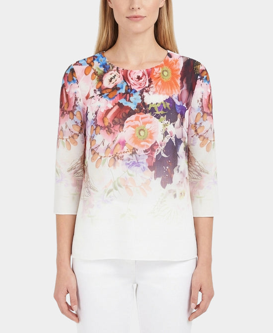 Printed Plisse Top view 1