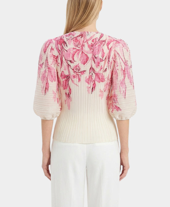 Printed Plisse Top view 2