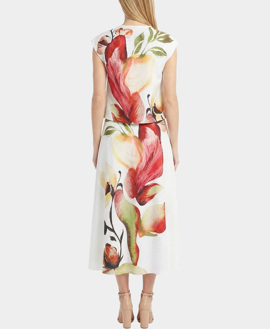 Floral Print Crinkle Top & Skirt Set- 2 Pc Set view 2