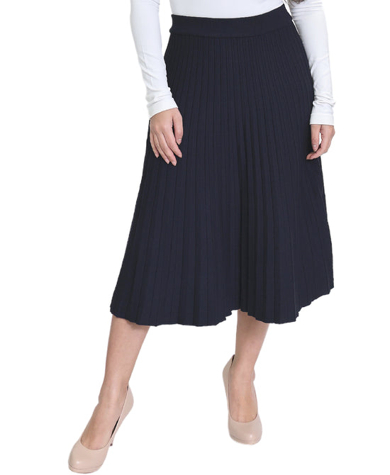 Pleated Knit Skirt view 1
