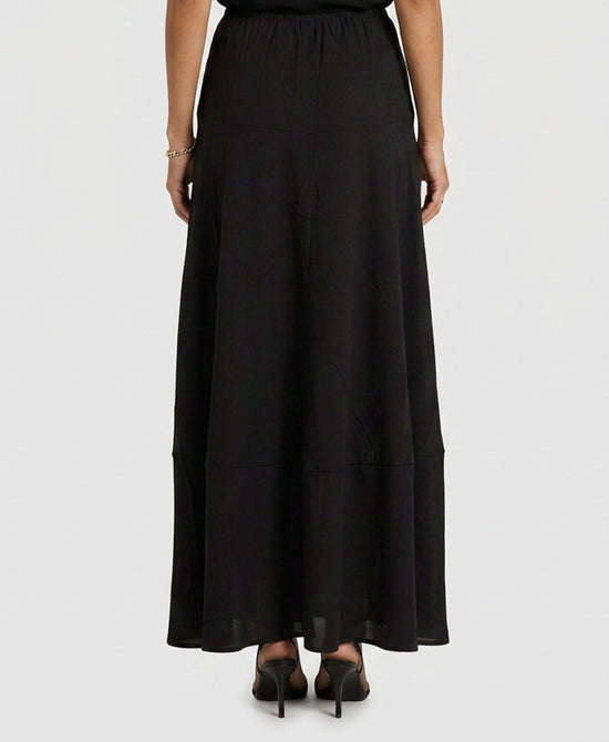 
Maxi Skirt w/ Button Accents in BLACK view 2