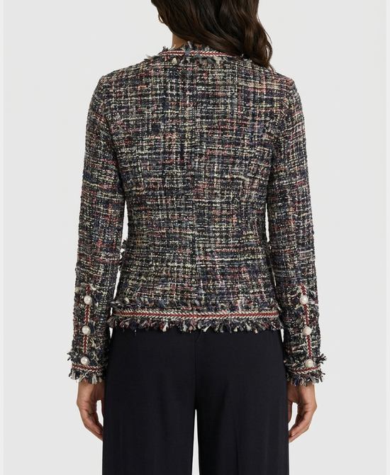 
Tweed Blazer w/ Pearls in MULTI view 2