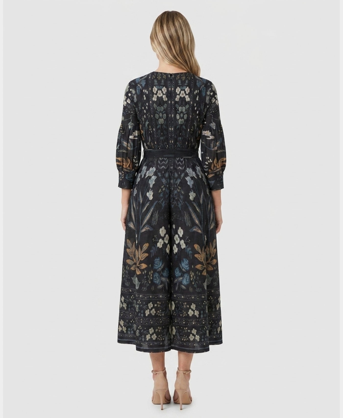 Floral Print Crinkle Midi Dress – FOX'S