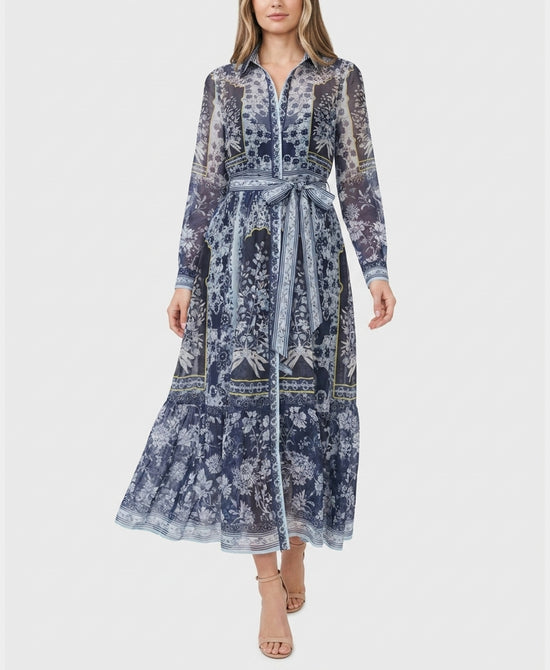 
Printed Maxi Dress in BLUE MULTI view 1
