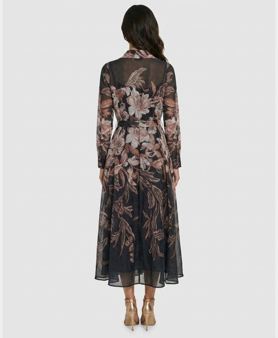 
Floral Print Maxi Dress in BLACK MULTI view 2