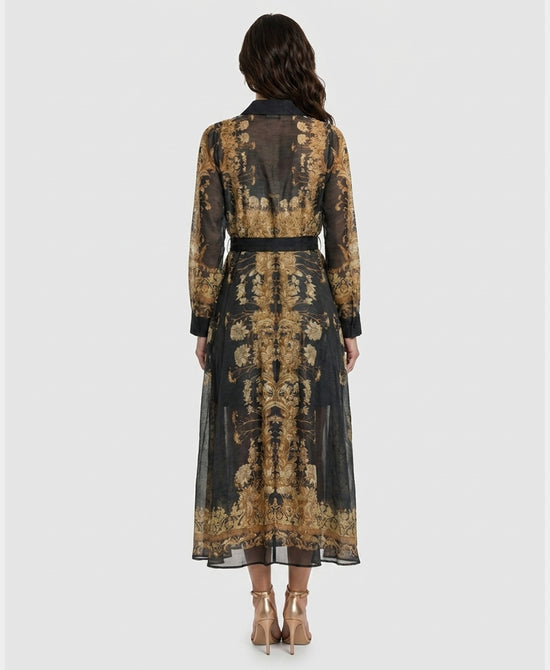 
Printed Maxi Dress in BLACK/GOLD view 2
