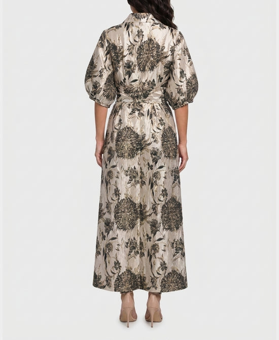 
Brocade Maxi Dress in GREY/BLACK/GOLD view 2