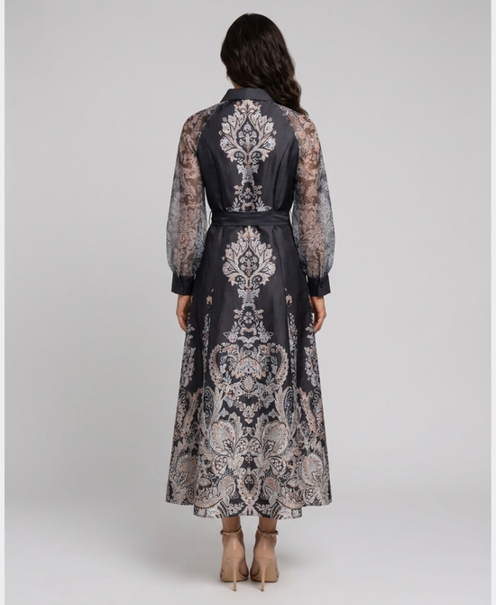 
Paisley Print Maxi Dress in BLACK MULTI view 2