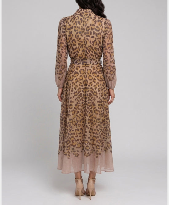 
Leopard Print Maxi Dress in TAN/BROWN view 2