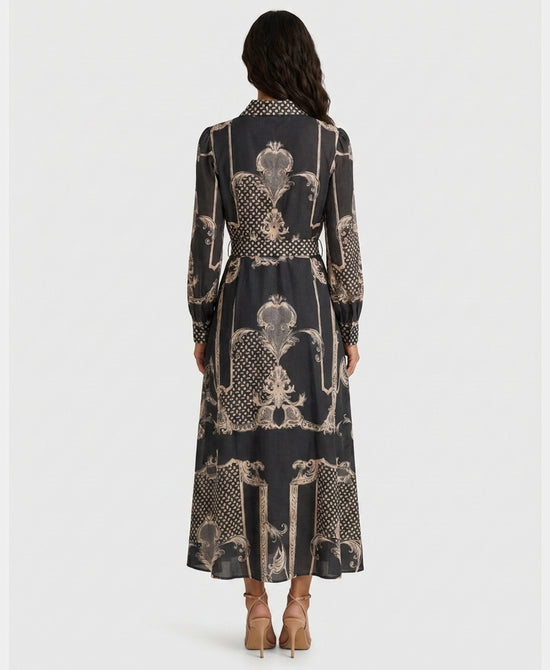 
Print Maxi Dress in BLACK/BEIGE view 2