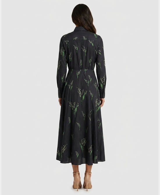 
Floral Maxi Dress in BLACK/GREEN view 2
