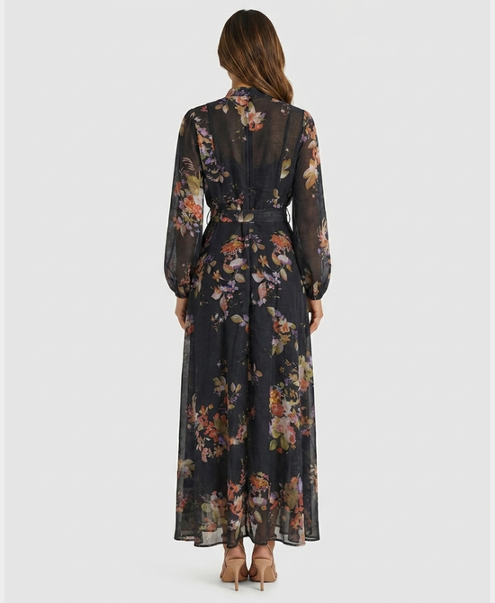 
Floral Maxi Dress in BLACK MULTI view 2