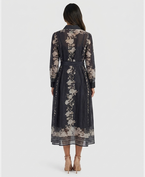 
Floral Print Maxi Dress in BLACK/BEIGE view 2