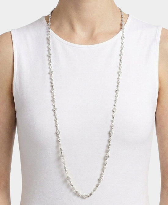 
Long Cubic Zirconia Necklace in SILVER view 1