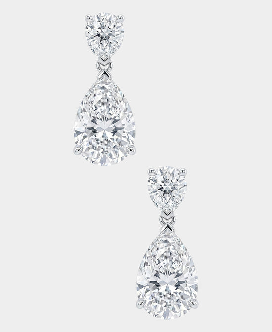 
Cubic Zirconia Drop Earrings in SILVER view 2