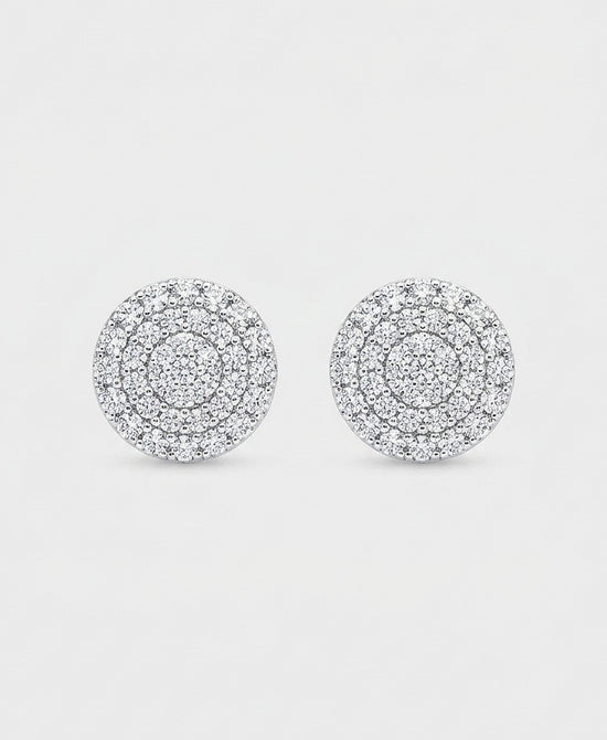
Cubic Zirconia Stud Earrings in SILVER view 2