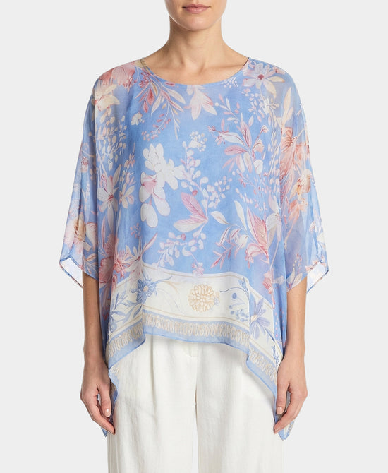 Floral Silk Top view 1