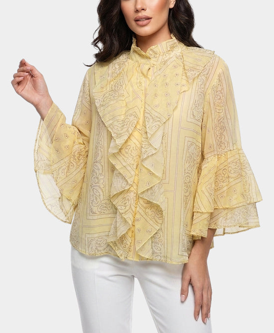 
Bandana Print Blouse in YELLOW view 1