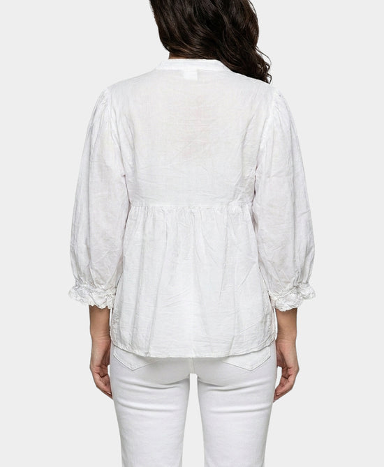 
Heart Embroidered Blouse in WHITE view 2