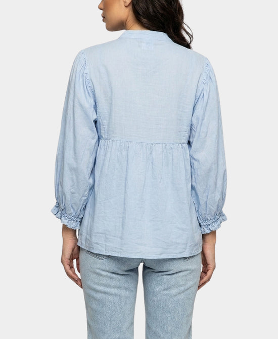 
Heart Embroidered Blouse in BLUE view 2