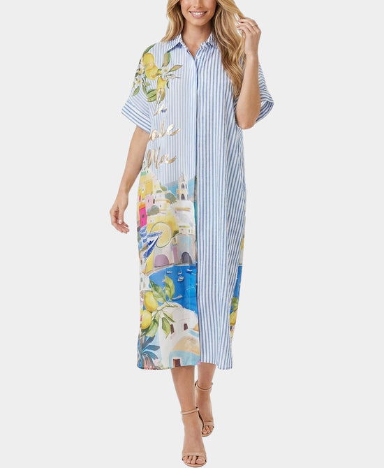 
La Dolce Vita Shirt Dress in BLUE MULTI view 1