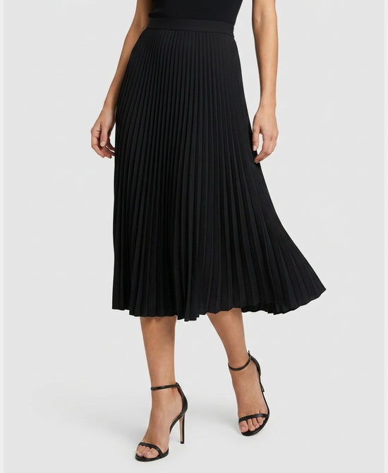 
Two Tone Knit Midi Skirt in BROWN/BLACK view 1