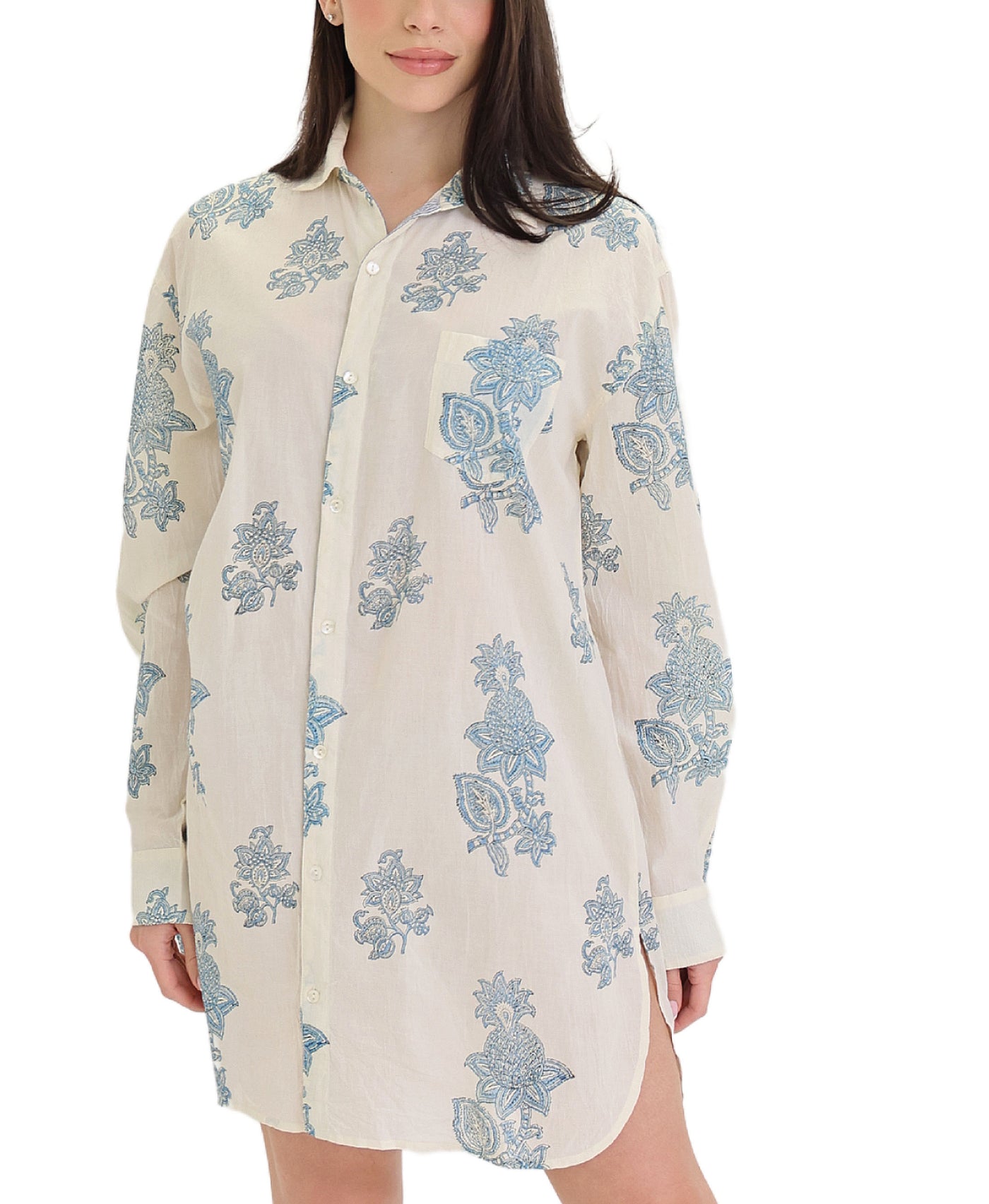 Paisley Print Shirt Dress view 1