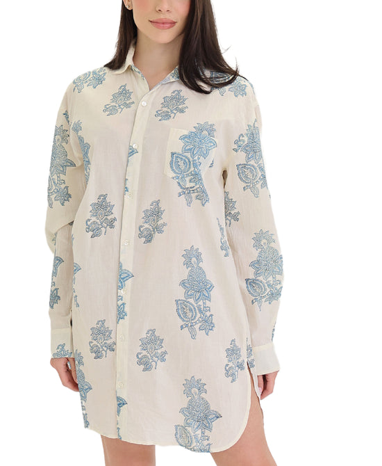 Paisley Print Shirt Dress view 