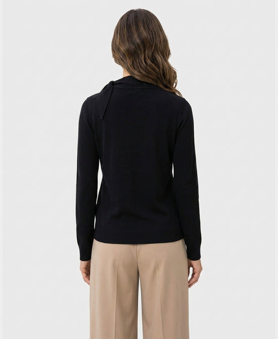 
Sweater w/ Side Tie in BLACK view 2