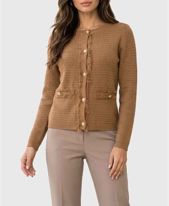 
Knit Cardigan in CAMEL view 1