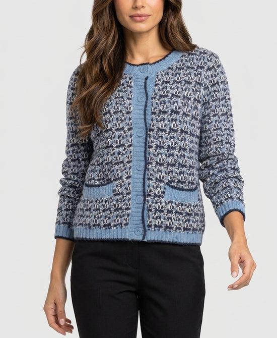 
Knit Cardigan in BLUE MULTI view 1