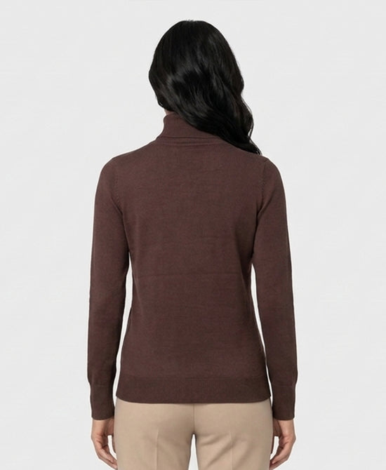 
Solid Turtleneck in BROWN view 2