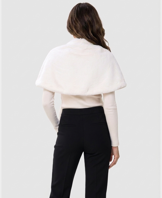 
Faux Fur Stole in WHITE view 2