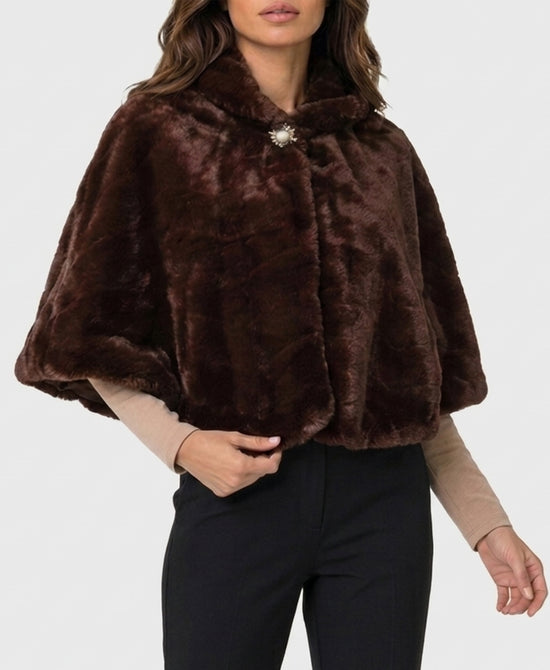 
Faux Fur Bolero in BROWN view 1