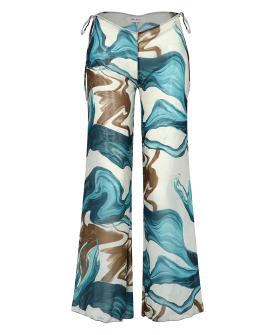 Marble Print Swim Cover-Up Pants view 