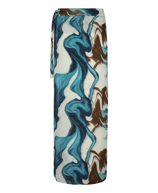 Marble Print Sarong Swim Cover-Up view 
