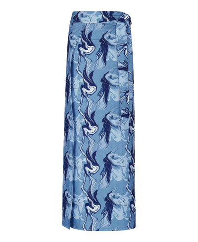 Marble Print Sarong Swim Cover-Up image 1