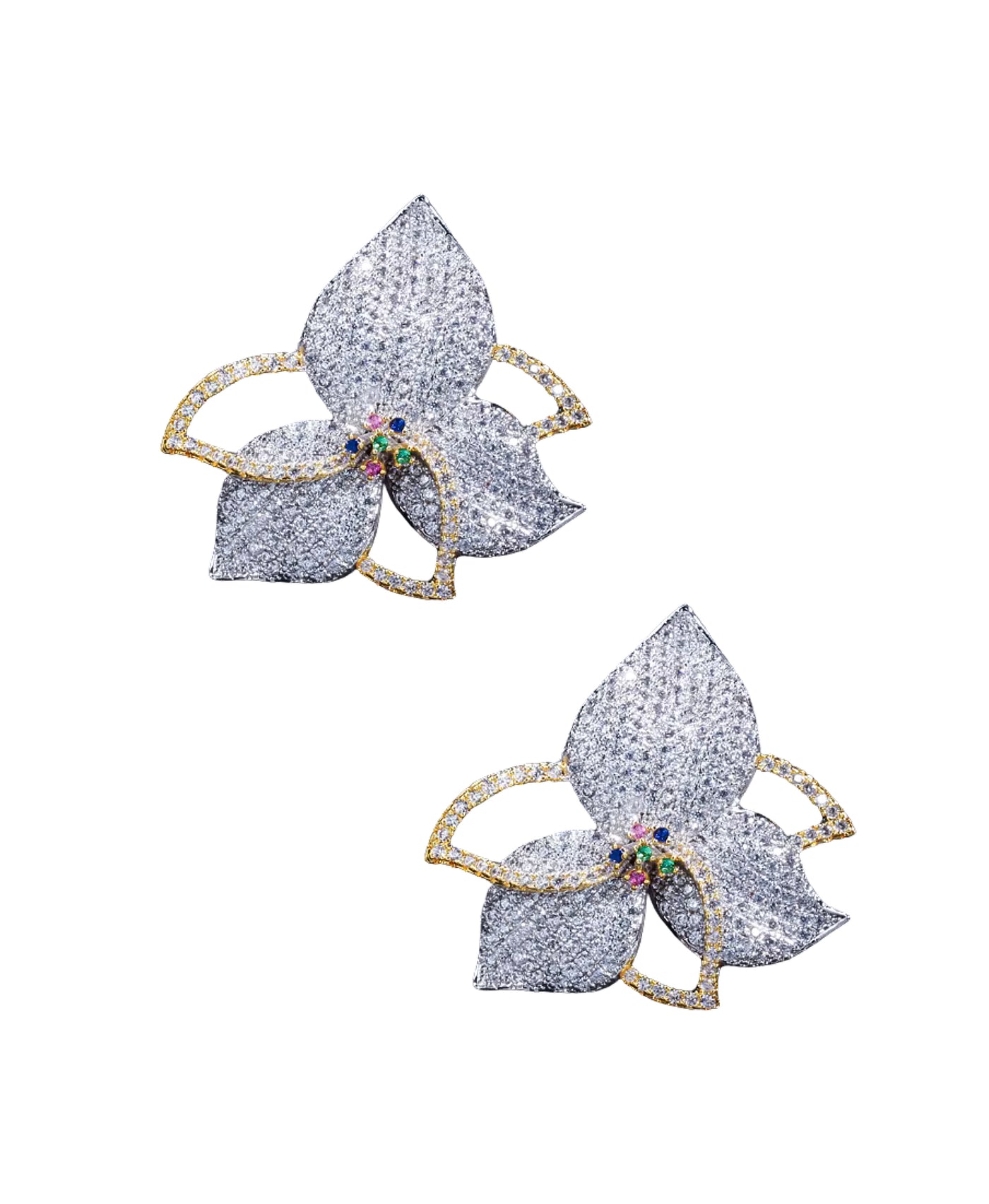 Flower Petal Stud Earrings view 1