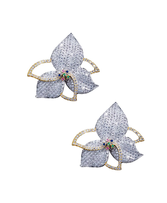 Flower Petal Stud Earrings view 