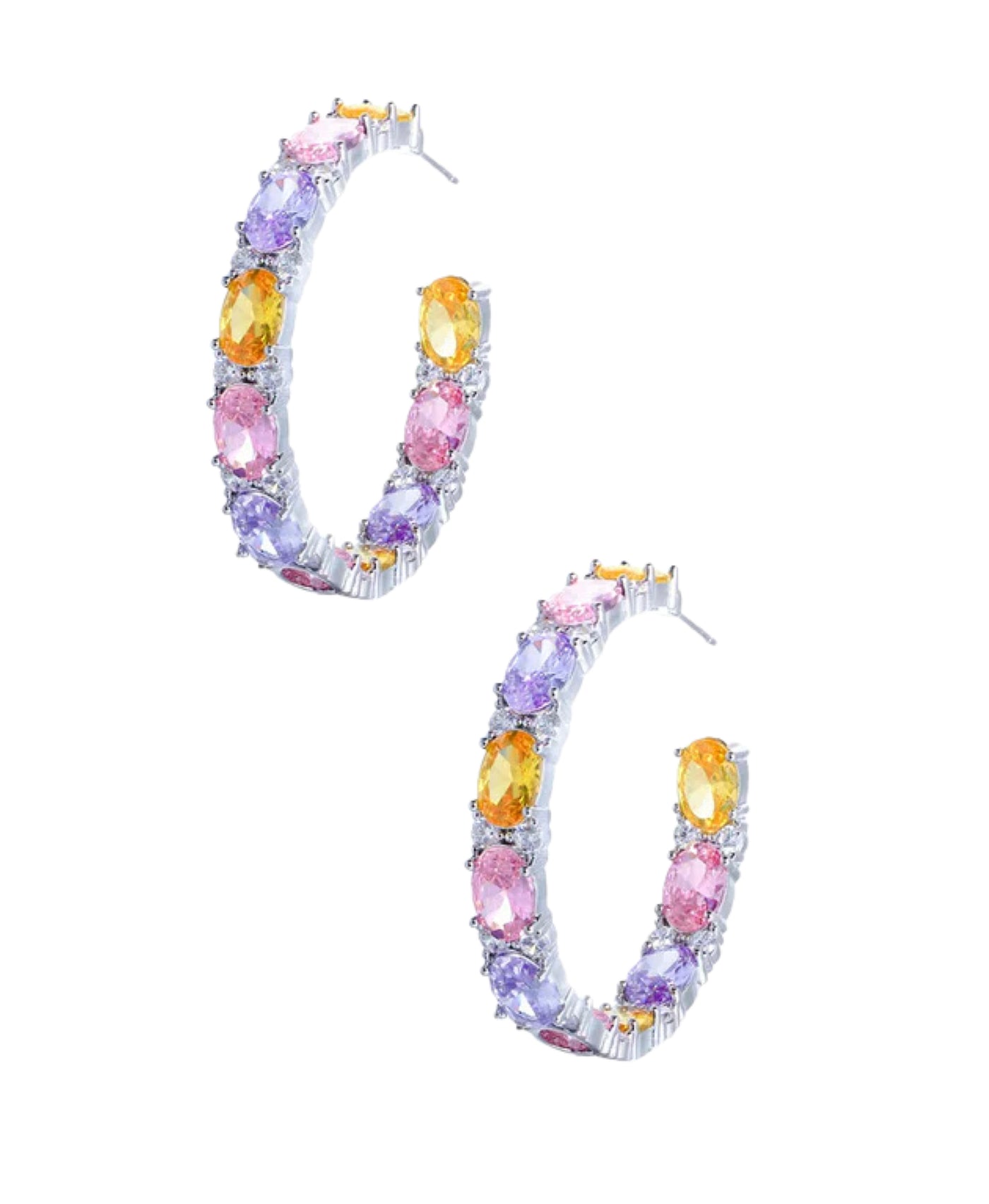 Multicolor Hoop Earrings view 1