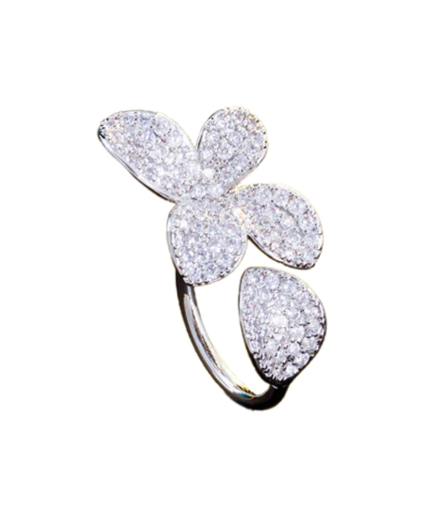 Cubic Zirconia Petal Ring view 1
