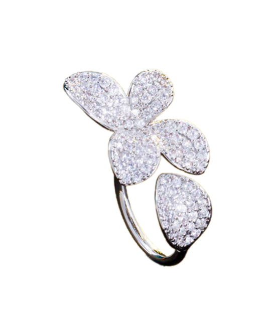 Cubic Zirconia Petal Ring view 