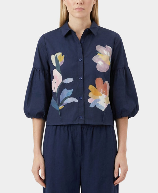 Printed Puff Sleeve Blouse view 