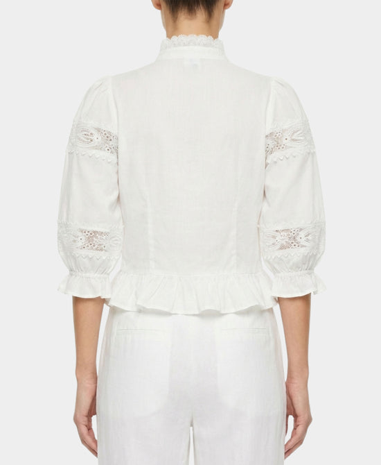 Peplum Blouse w/ Eyelet Detail view 