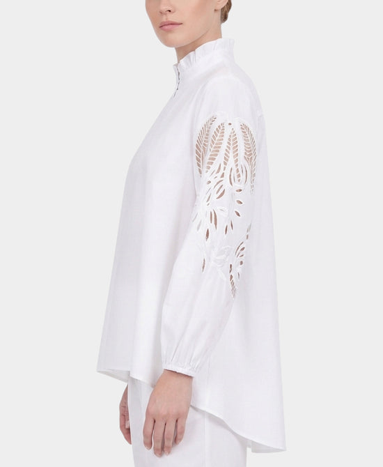 Hi-Lo Eyelet Blouse view 2