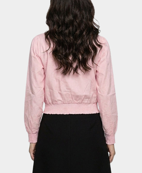 
Top w/ Crochet Pocket Detail in PINK view 2