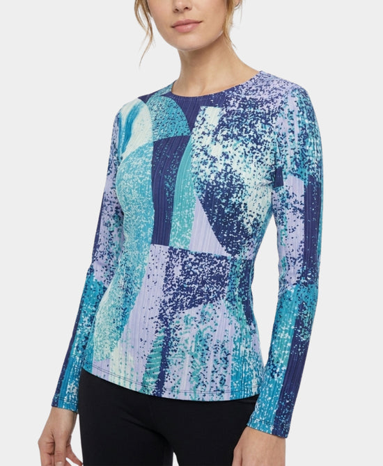
Printed Plisse Blouse in MULTI view 1
