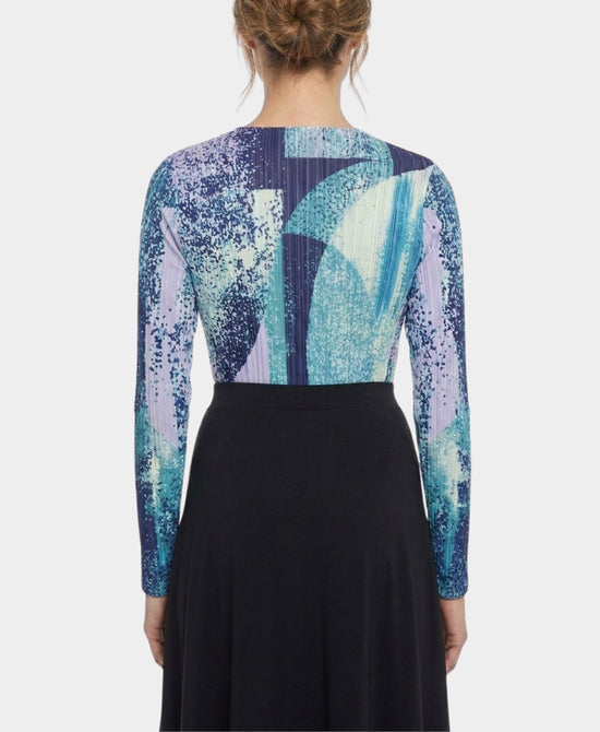 
Printed Plisse Blouse in MULTI view 2