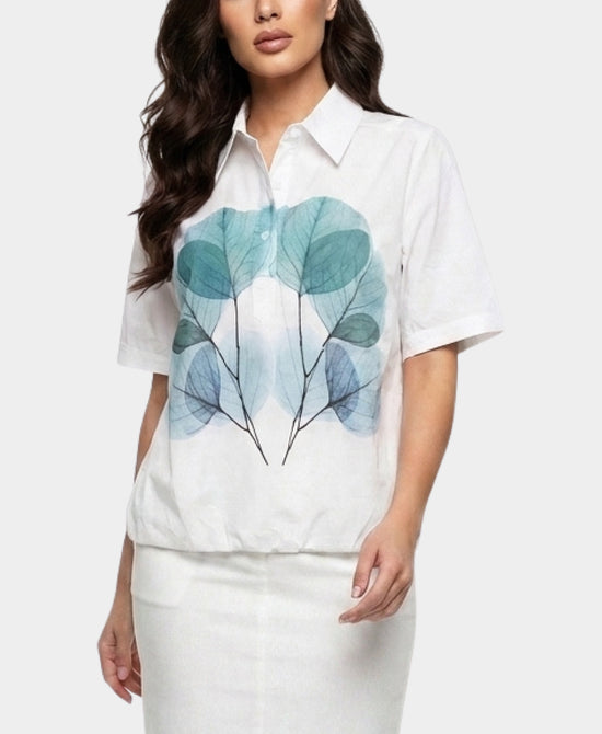 
Floral Print Blouse in WHITE MULTI view 1