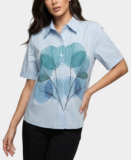 
Floral Print Blouse in BLUE view 1